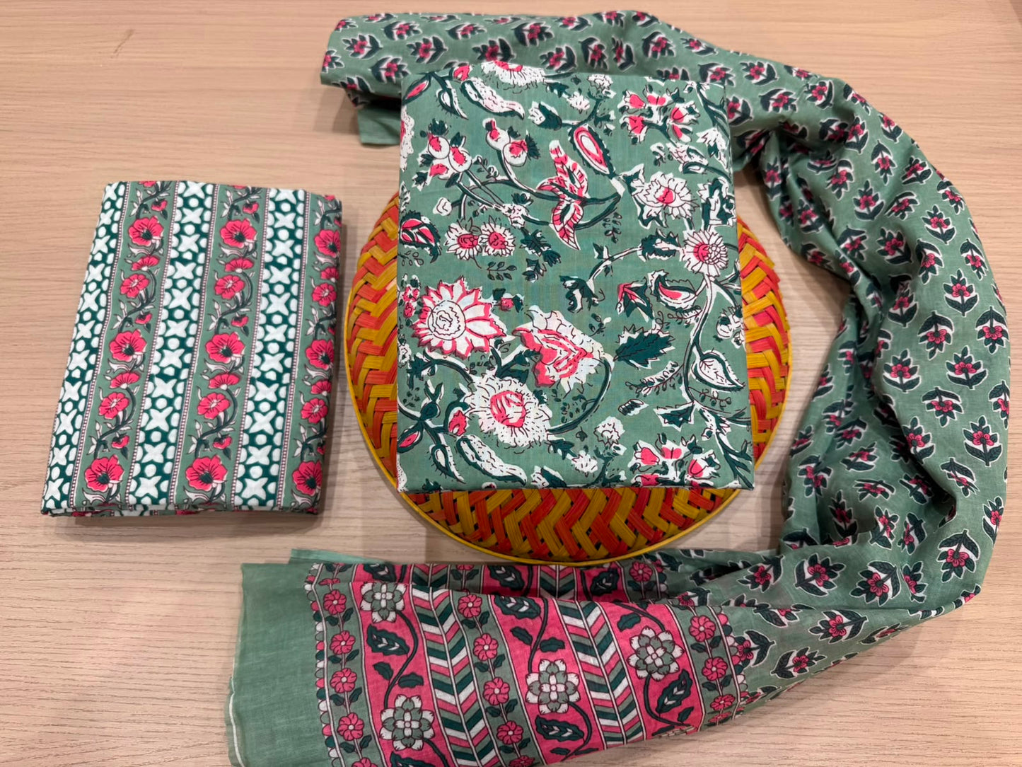Cotton Suit with Cotton Dupatta