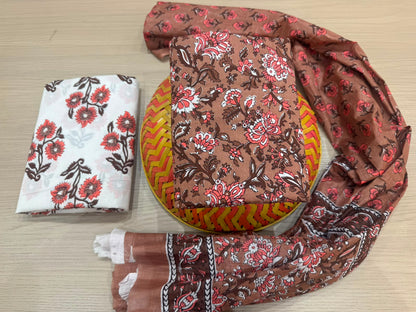 Cotton Suit with Cotton Dupatta