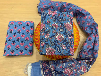 Cotton Suit with Cotton Dupatta