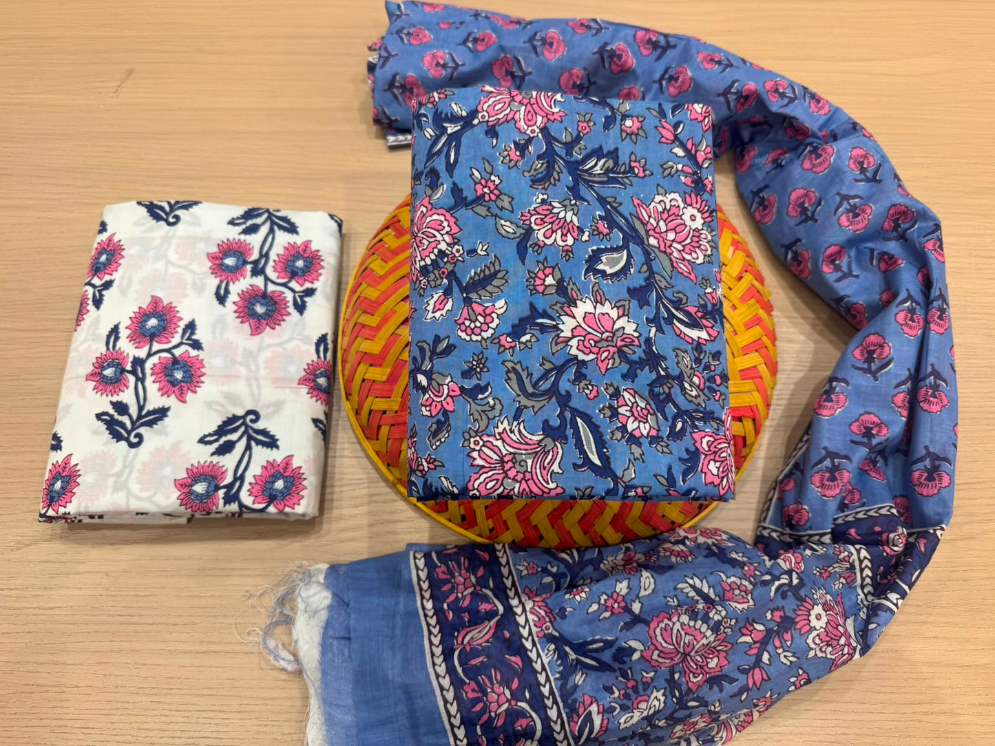 Cotton Suit with Cotton Dupatta