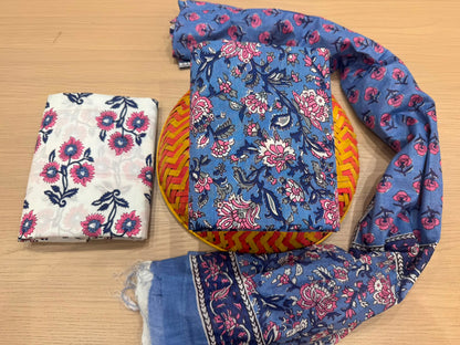 Cotton Suit with Cotton Dupatta