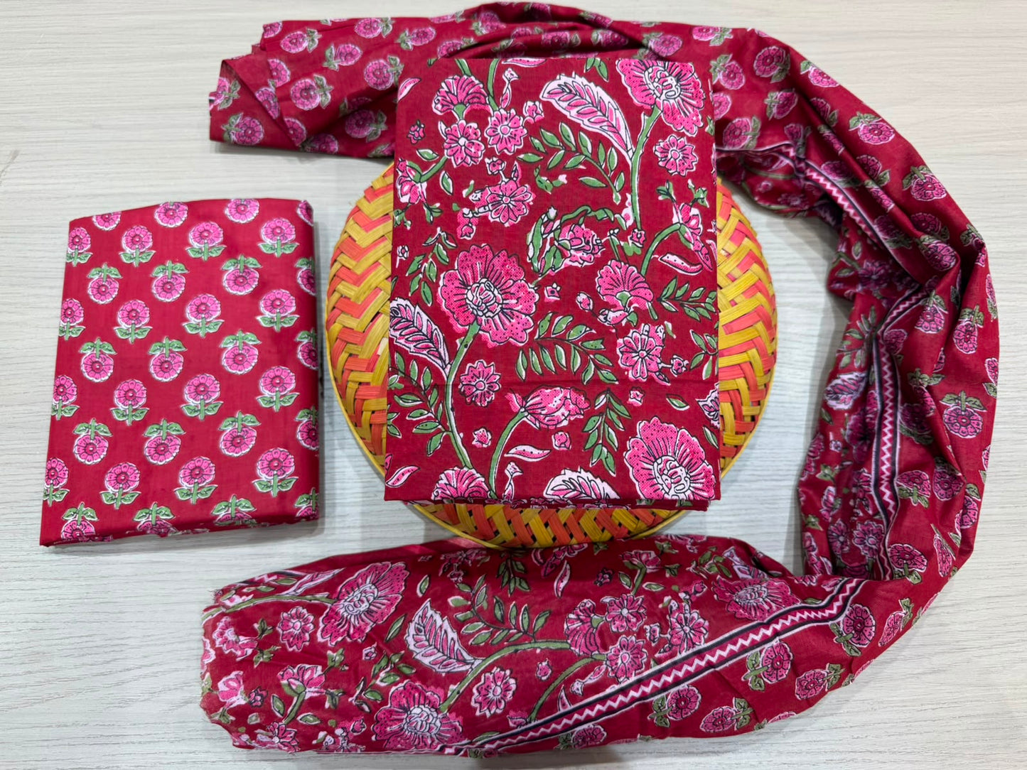 Cotton Suit with Cotton Dupatta