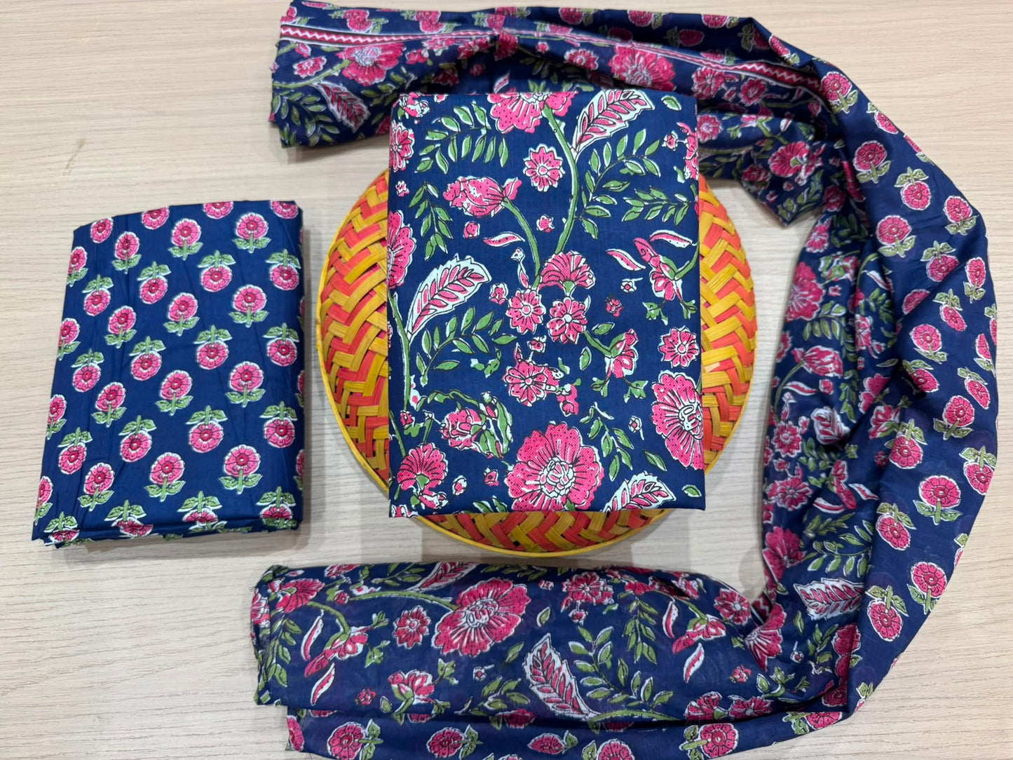 Cotton Suit with Cotton Dupatta