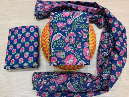 Cotton Suit with Cotton Dupatta