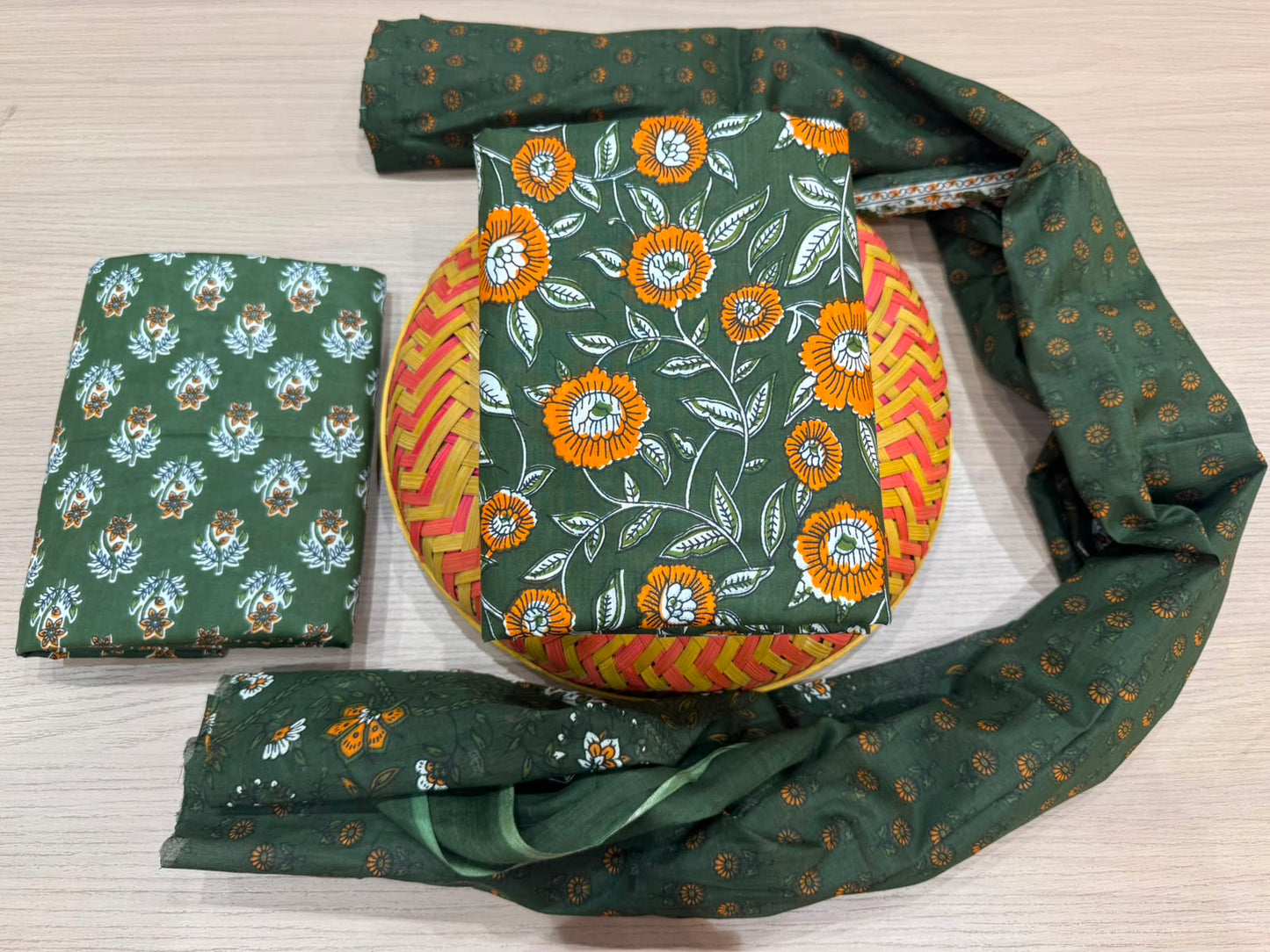Cotton Suit with Cotton Dupatta
