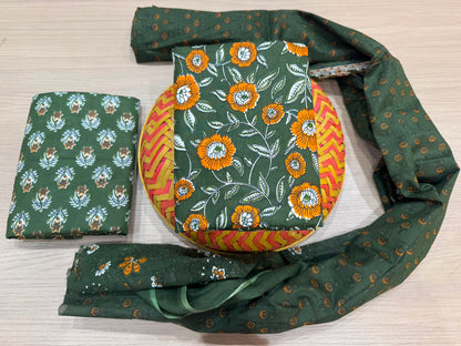 Cotton Suit with Cotton Dupatta