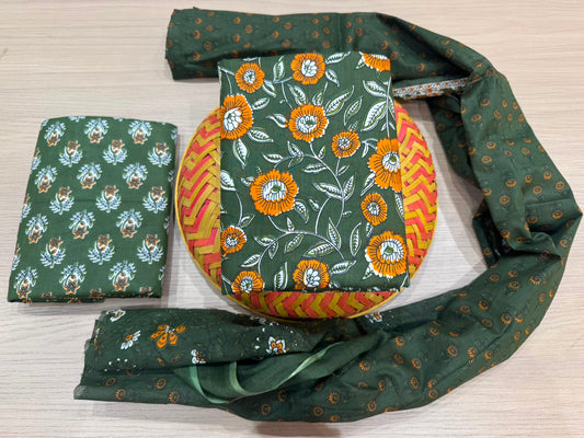 Cotton Suit with Cotton Dupatta