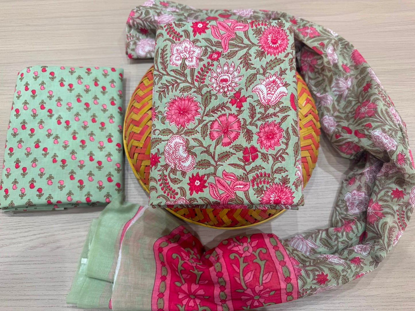 Cotton Suit with Cotton Dupatta