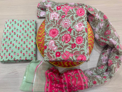 Cotton Suit with Cotton Dupatta