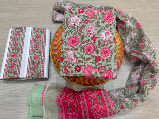 Cotton Suit with Cotton Dupatta