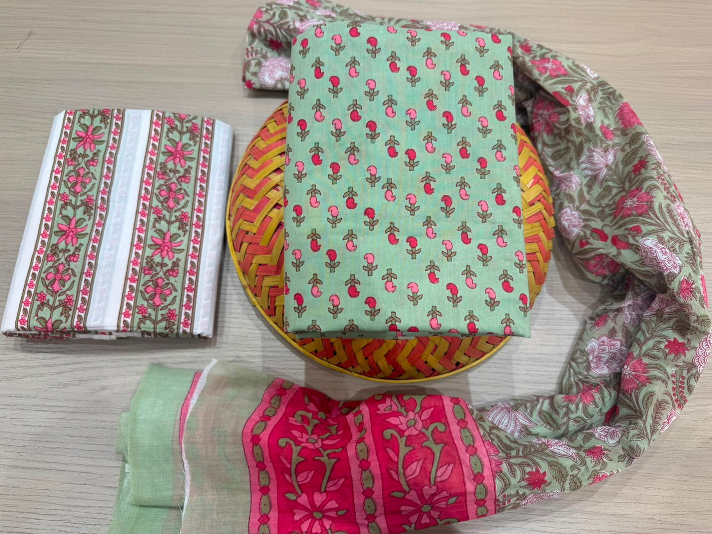 Cotton Suit with Cotton Dupatta
