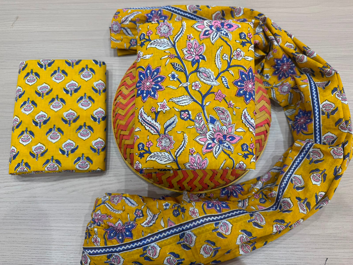 Cotton Suit with Cotton Dupatta