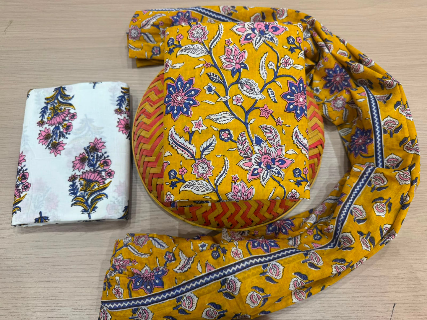 Cotton Suit with Cotton Dupatta