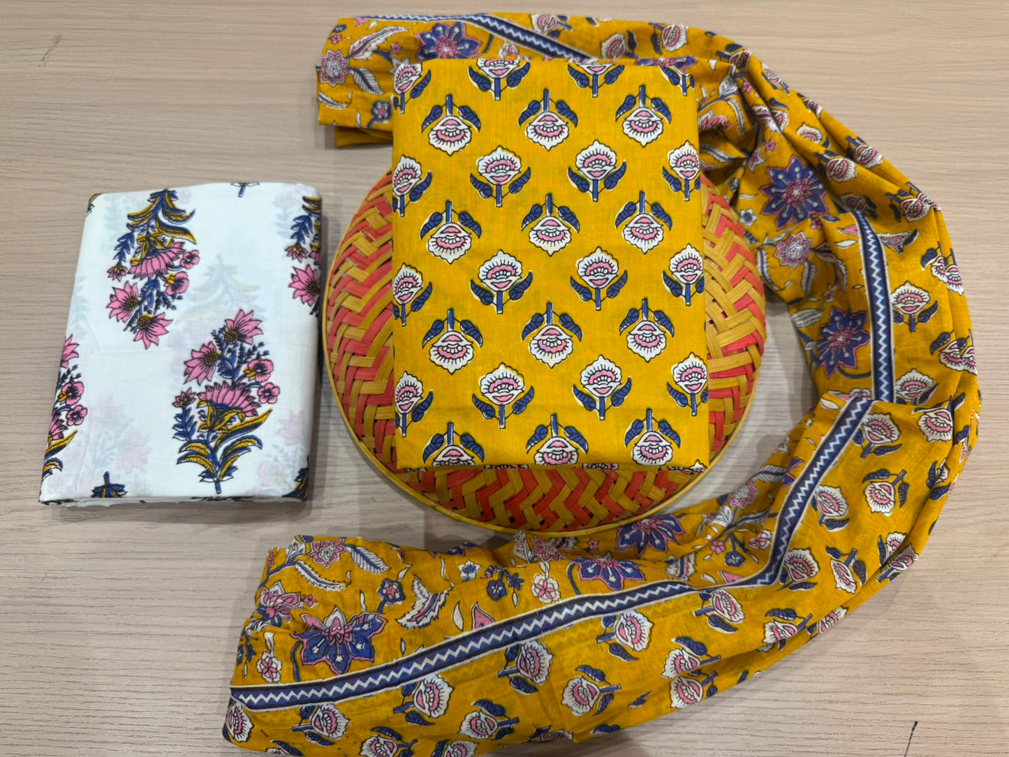 Cotton Suit with Cotton Dupatta