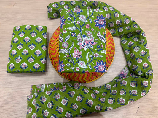 Cotton Suit with Cotton Dupatta