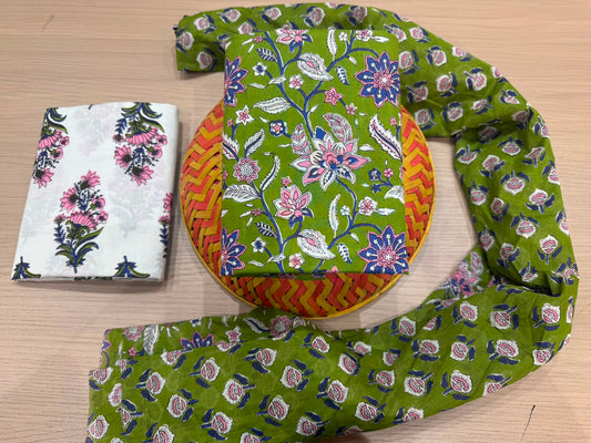 Cotton Suit with Cotton Dupatta