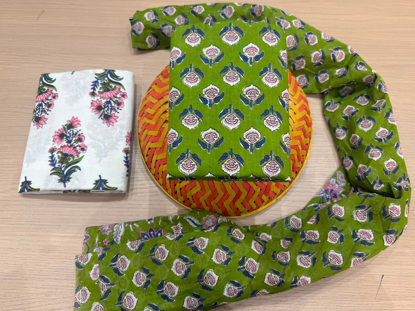 Cotton Suit with Cotton Dupatta