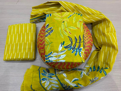 Cotton Suit with Cotton Dupatta