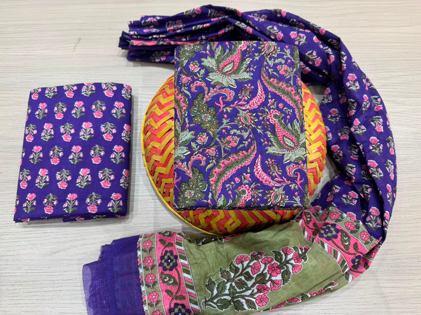 Cotton Suit with Cotton Dupatta