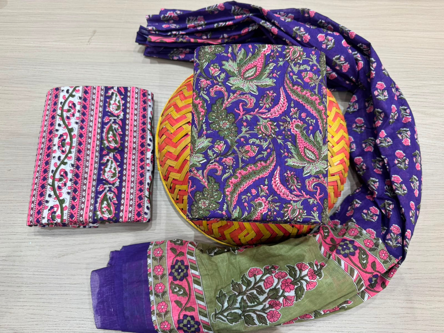 Cotton Suit with Cotton Dupatta