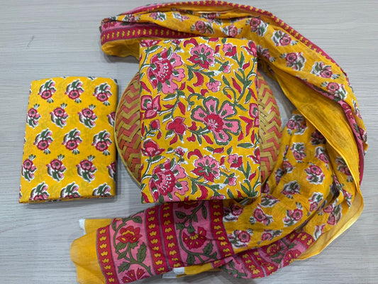 Cotton Suit with Cotton Dupatta