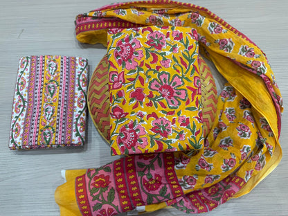 Cotton Suit with Cotton Dupatta
