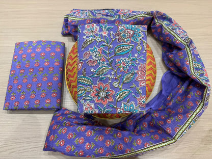 Cotton Suit with Cotton Dupatta