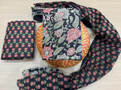 Cotton Suit with Cotton Dupatta