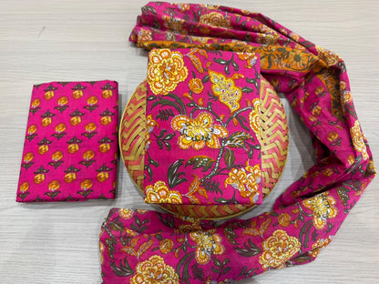 Cotton Suit with Cotton Dupatta