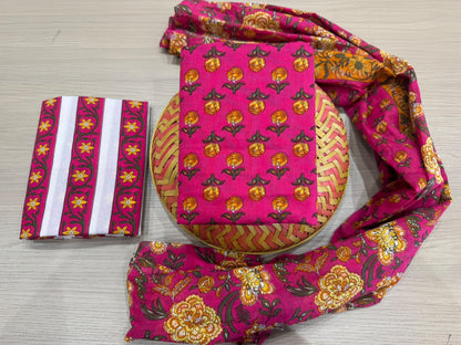 Cotton Suit with Cotton Dupatta