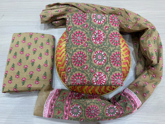 Cotton Suit with Cotton Dupatta