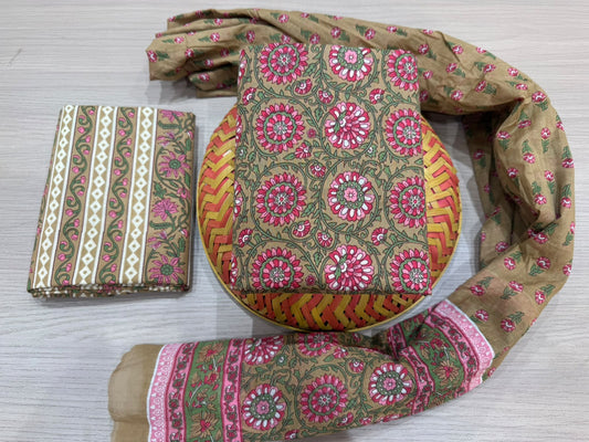 Cotton Suit with Cotton Dupatta