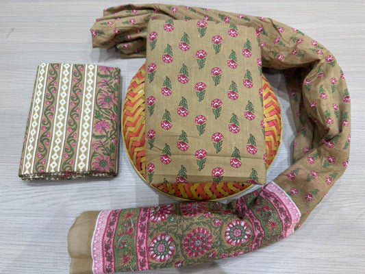 Cotton Suit with Cotton Dupatta