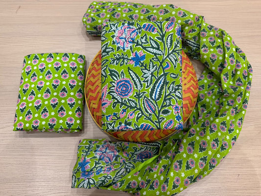 Cotton Suit with Cotton Dupatta