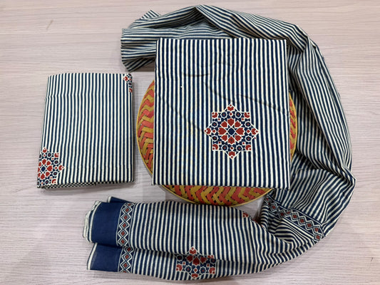 Cotton Suit with Cotton Dupatta