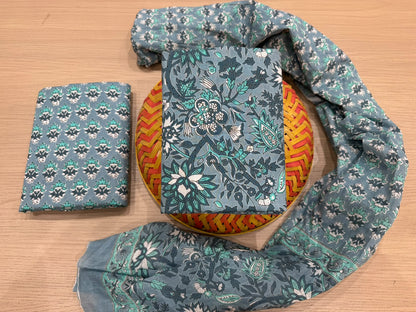 Cotton Suit with Cotton Dupatta