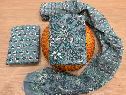 Cotton Suit with Cotton Dupatta