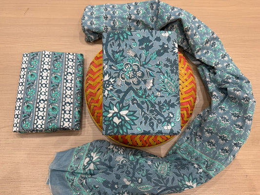 Cotton Suit with Cotton Dupatta