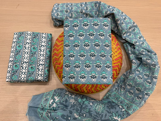 Cotton Suit with Cotton Dupatta