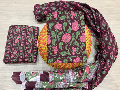 Cotton Suit with Cotton Dupatta