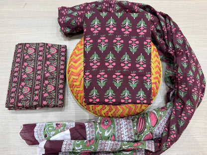 Cotton Suit with Cotton Dupatta