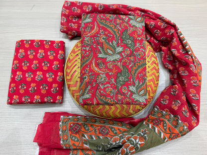 Cotton Suit with Cotton Dupatta