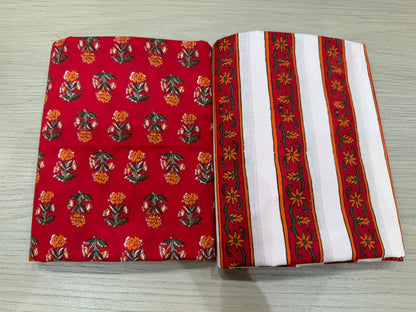 Cotton Suit with Cotton Dupatta