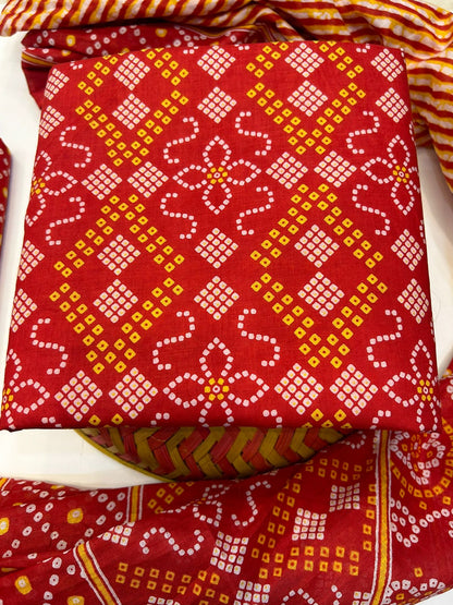 Cotton Suit with Cotton Dupatta