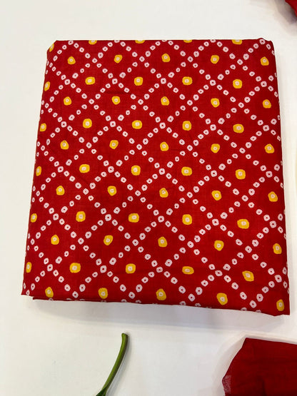 Cotton Suit with Cotton Dupatta