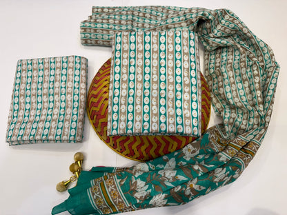 Cotton Suit with Cotton Dupatta