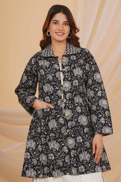 Midnight Garden Reversible Collar Jacket
