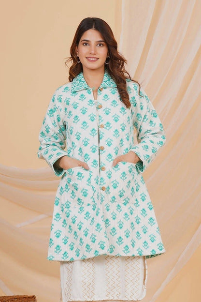 Fern & Petal Reversible Collar Jacket