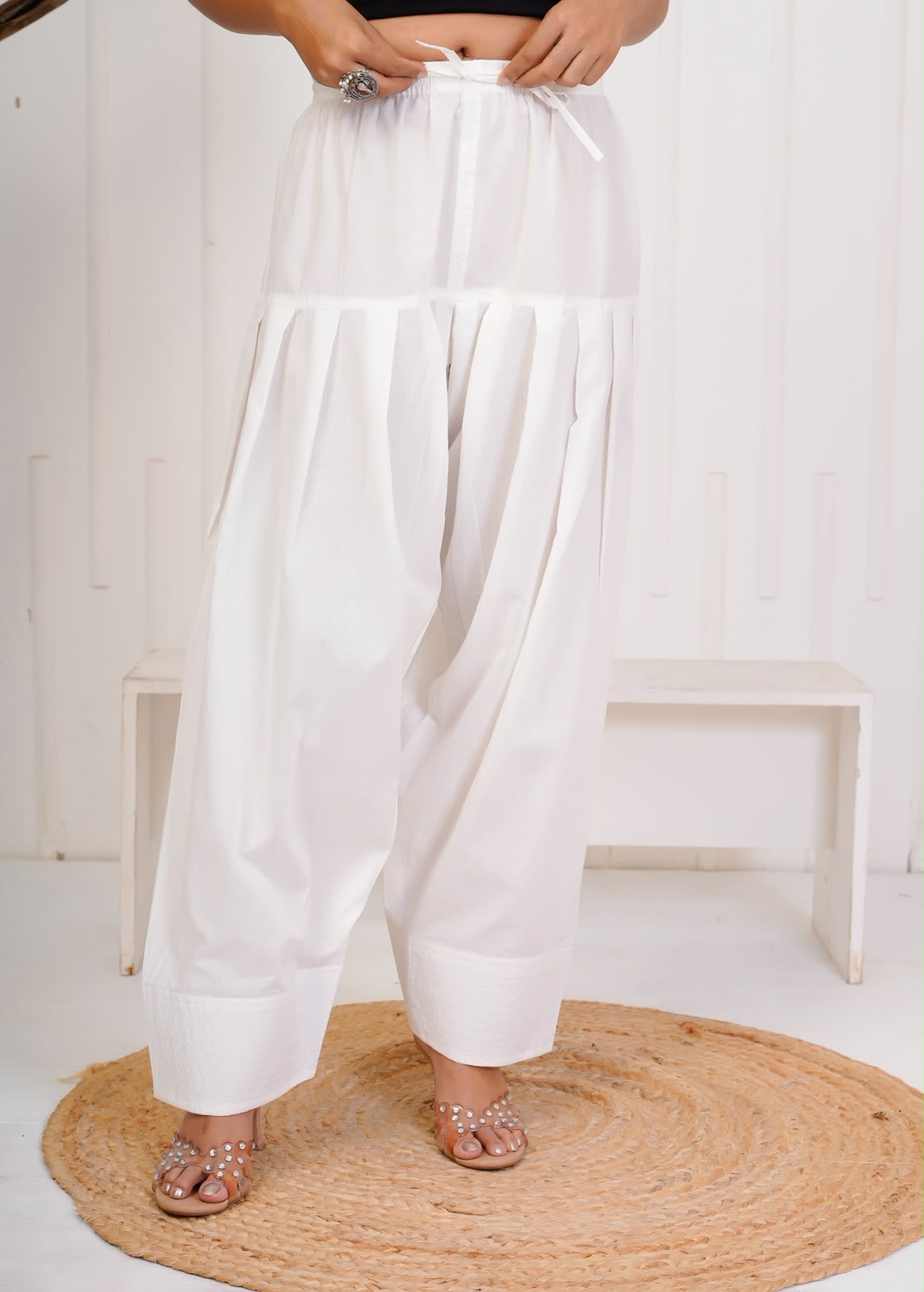 White Cotton Farsi Salwar