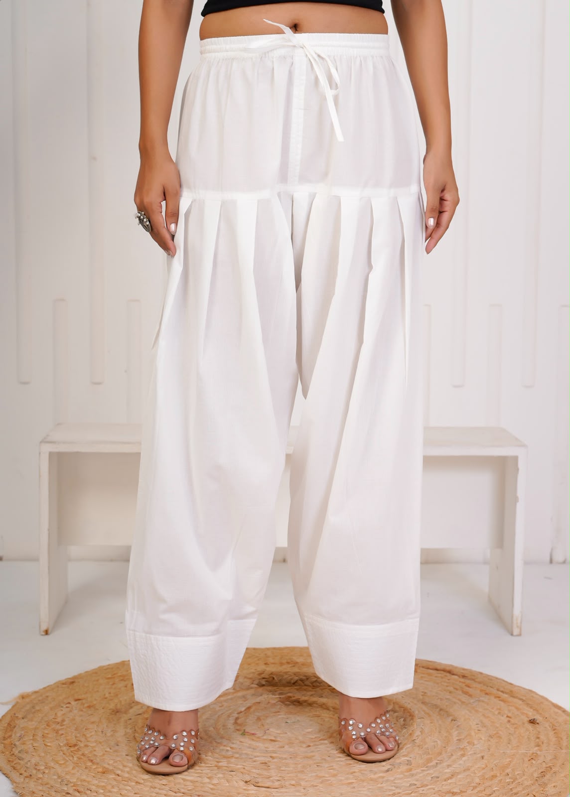 White Cotton Farsi Salwar